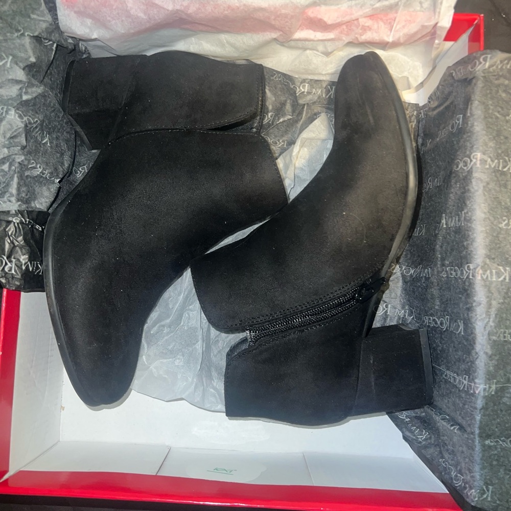 Kim Rogers black ankle boots